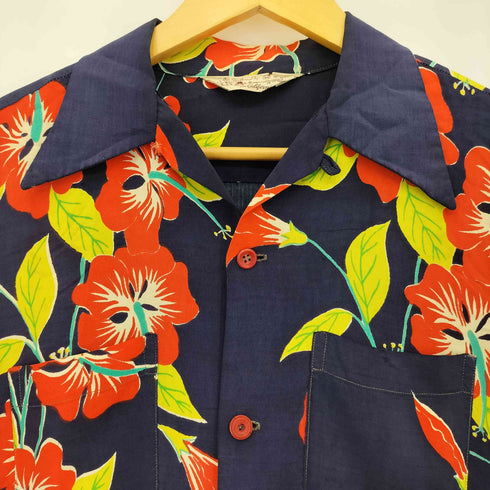 ARTVOGUE 50s 花柄 レーヨン アロハシャツ メンズ import:M