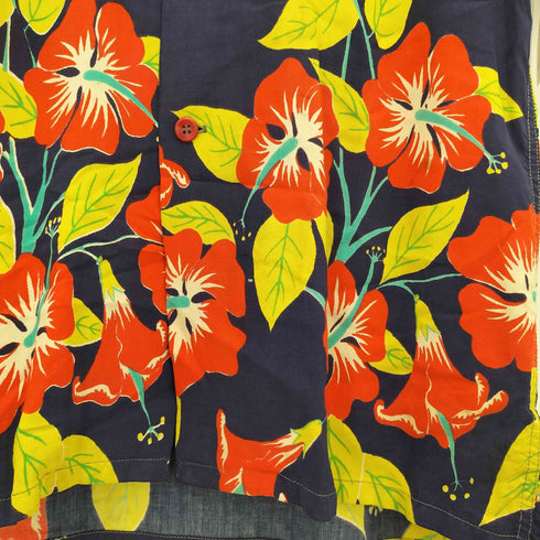 ARTVOGUE 50s 花柄 レーヨン アロハシャツ メンズ import:M