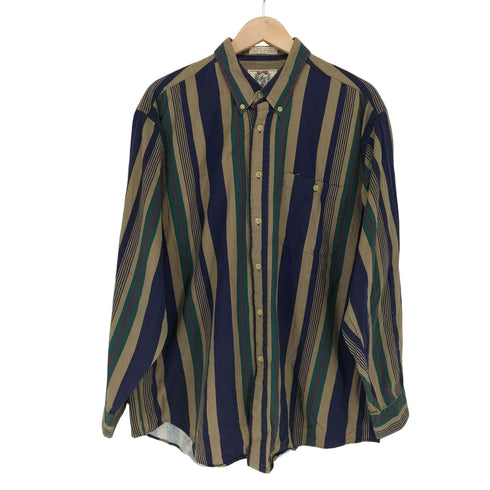 ボタンダウンストライプシャツ メンズ import:XL
