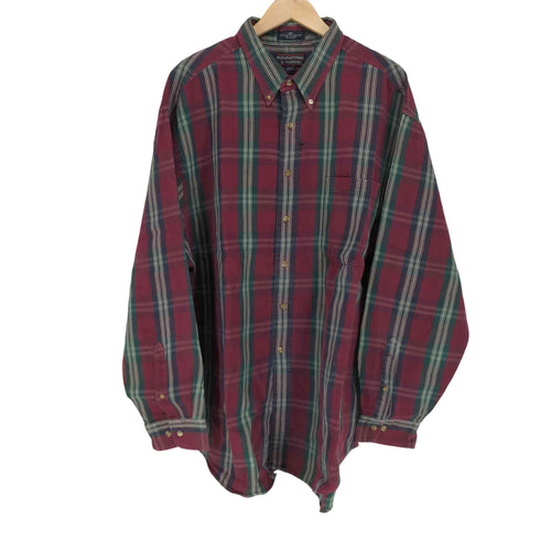 ラウンドツリーアンドヨーク roundtree&yorke ボタンダウンチェックシャツ メンズ import:XXL