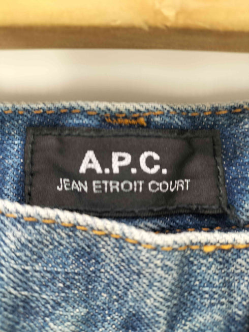アーペーセー A.P.C. JEAN ETROIT COURT 5ポケット ボタンフライ テーパード デニム パンツ メンズ 28