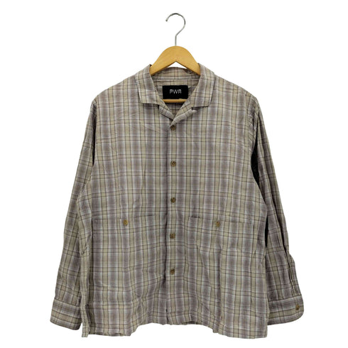 プア PWA LINEN MIX O/C SHIRT リネンミックス 長袖シャツ メンズ SMALL