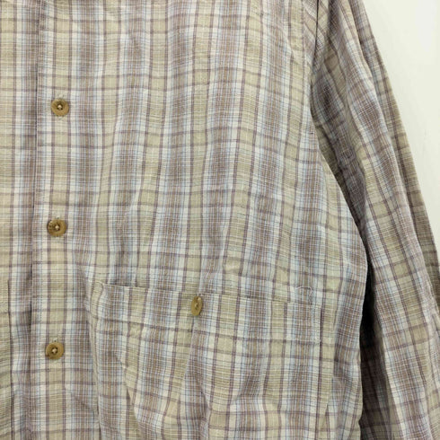 プア PWA LINEN MIX O/C SHIRT リネンミックス 長袖シャツ メンズ SMALL