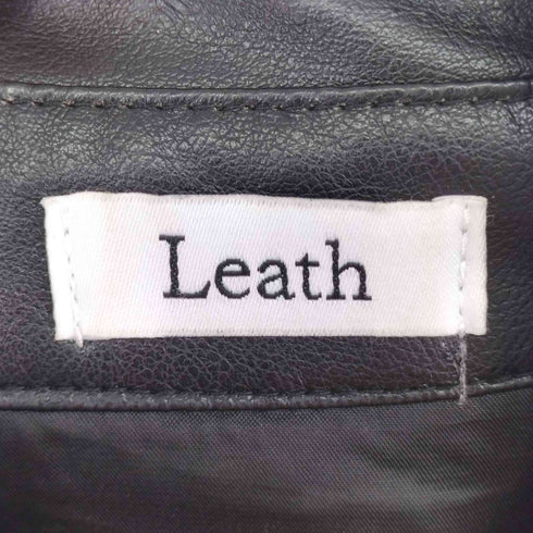 Leath ファー シャツジャケット メンズ
