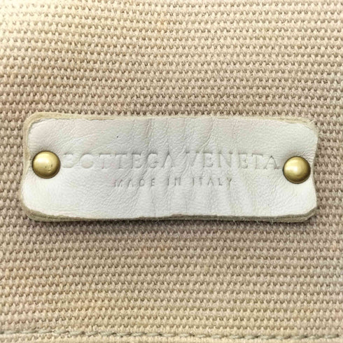 ボッテガヴェネタ BOTTEGA VENETA イントレチャート 編み込みハンドル キャンパストートバッグ レディース