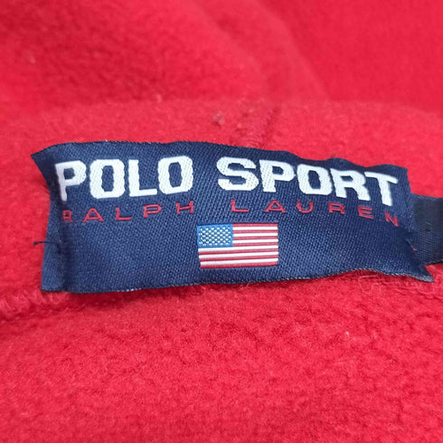 ポロスポーツラルフローレン POLO SPORT RALPH LAUREN 90s USA 星条旗 フリースプルオーバーパーカー メンズ import:L