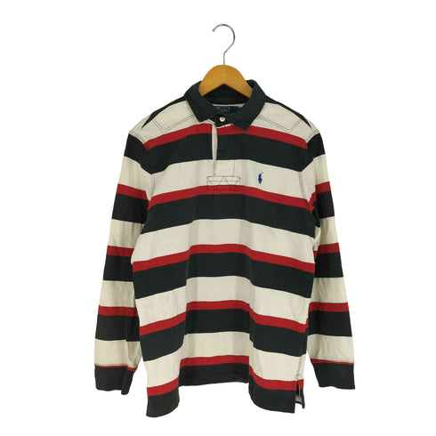 ポロバイラルフローレン Polo by RALPH LAUREN 90s ポニー刺繍 ボーダー ラガーシャツ メンズ import:L