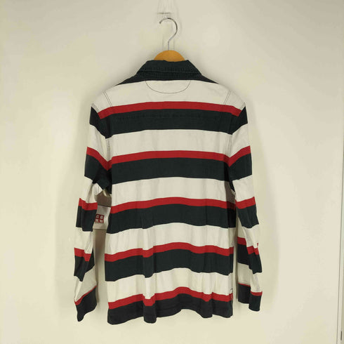 ポロバイラルフローレン Polo by RALPH LAUREN 90s ポニー刺繍 ボーダー ラガーシャツ メンズ import:L