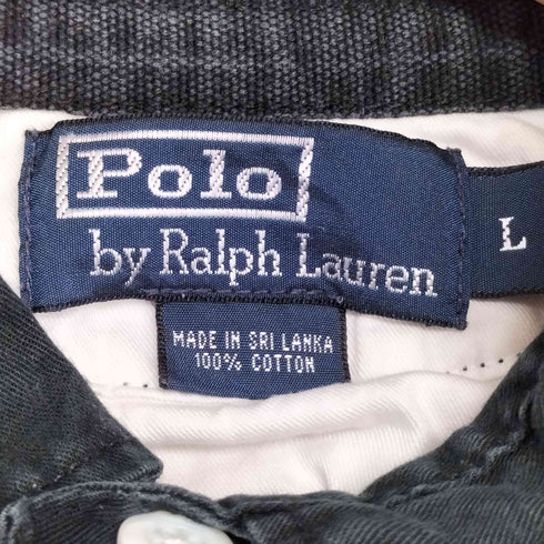 ポロバイラルフローレン Polo by RALPH LAUREN 90s ポニー刺繍 ボーダー ラガーシャツ メンズ import:L