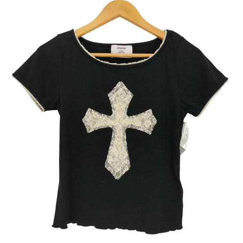 ジュエティ jouetie クロスレースドッキングTシャツ レディース JPN:M