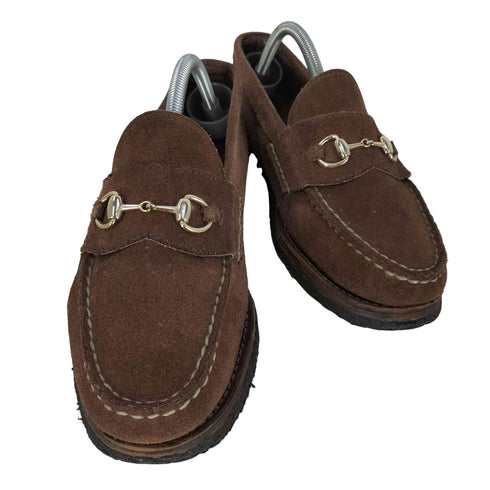 OLD PORT MOCCASIN USA製 スエード ビットローファー メンズ US:8.5