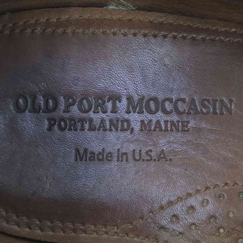 OLD PORT MOCCASIN USA製 スエード ビットローファー メンズ US:8.5