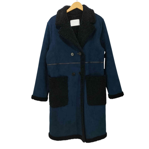 ザラ ZARA フェイクムートンロングコート レディース JPN:L