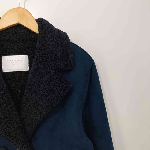 ザラ ZARA フェイクムートンロングコート レディース JPN:L