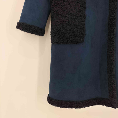 ザラ ZARA フェイクムートンロングコート レディース JPN:L