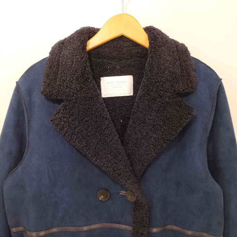 ザラ ZARA フェイクムートンロングコート レディース JPN:L