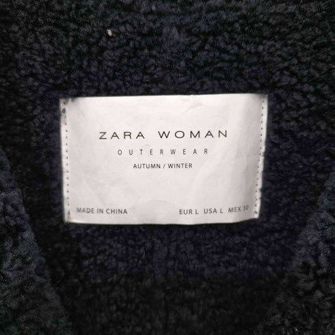 ザラ ZARA フェイクムートンロングコート レディース JPN:L
