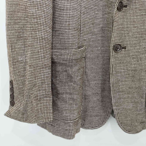 アシュワース ASHWORTH 千鳥格子 ウール混 シングル テーラード ジャケット メンズ import:M