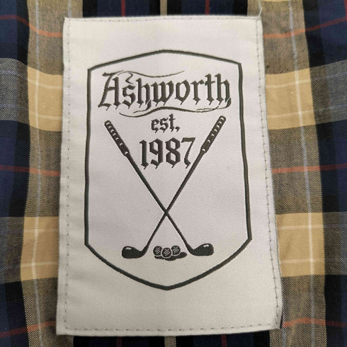 アシュワース ASHWORTH 千鳥格子 ウール混 シングル テーラード ジャケット メンズ import:M