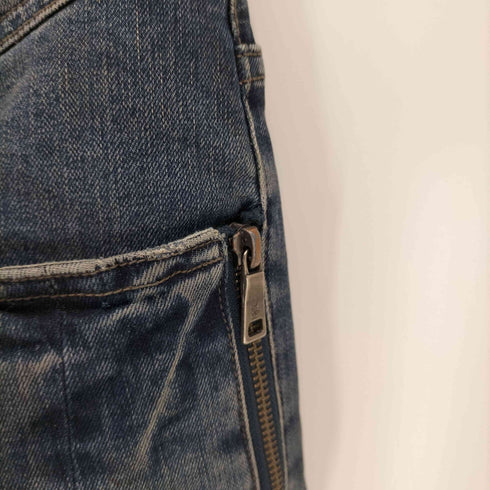 シュリセル SCHLUSSEL ジップポケットスキニーデニムパンツ メンズ