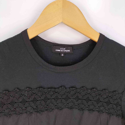 トリココムデギャルソン tricot COMME des GARCONS AD2013 14SS フロントレースドッキング Tシャツ レディース JPN:S