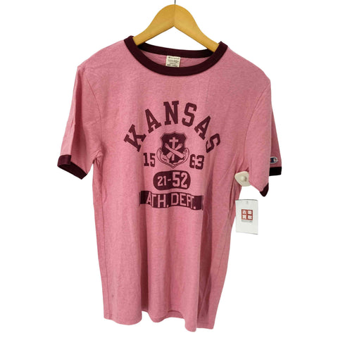 チャンピオン Champion KANSAS 染み込み 4段プリント リンガーTシャツ メンズ JPN:L