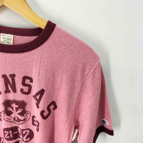 チャンピオン Champion KANSAS 染み込み 4段プリント リンガーTシャツ メンズ JPN:L
