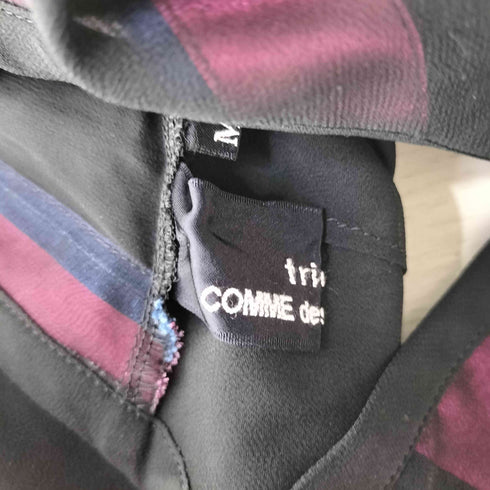 トリココムデギャルソン tricot COMME des GARCONS 12SS AD2011 ストライプ シアーノースリーブブラウス レディース JPN:M