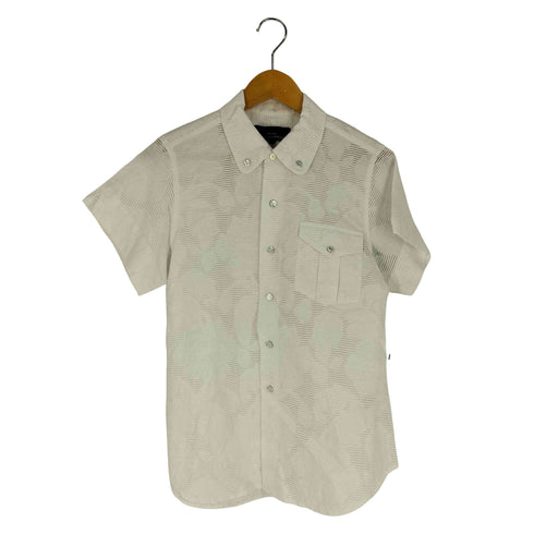 トリココムデギャルソン tricot COMME des GARCONS 20SS AD2019 丸襟 フラワーエンボス カットデザイン S/S シャツ レディース JPN:S