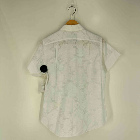 トリココムデギャルソン tricot COMME des GARCONS 20SS AD2019 丸襟 フラワーエンボス カットデザイン S/S シャツ レディース JPN:S