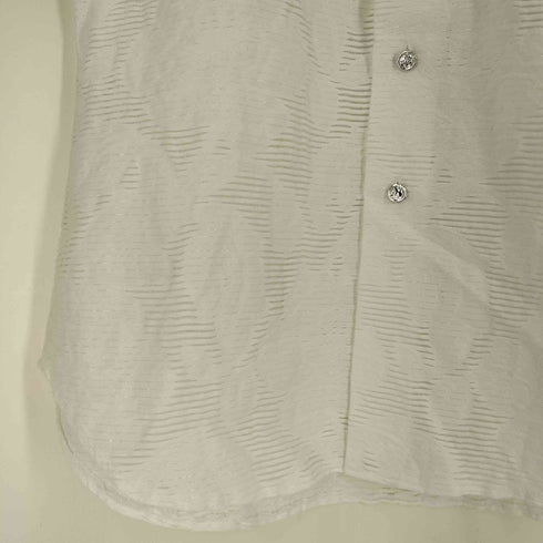 トリココムデギャルソン tricot COMME des GARCONS 20SS AD2019 丸襟 フラワーエンボス カットデザイン S/S シャツ レディース JPN:S
