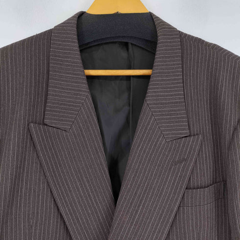 メンズティノラス MENS TENORAS ピンストライプダブルテーラードジャケット 2タック スラックス セットアップ メンズ XL