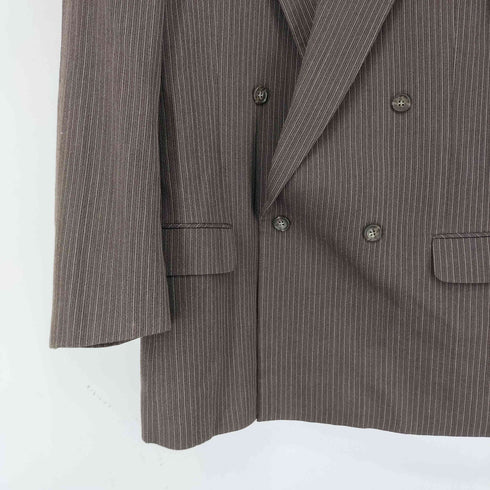 メンズティノラス MENS TENORAS ピンストライプダブルテーラードジャケット 2タック スラックス セットアップ メンズ XL