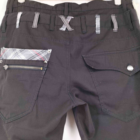 NYLAUS JEANS ダブルウエスト フロントジップ パンツ メンズ 85
