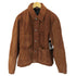 ザラ ZARA カウレザー スウェード ボタン ジャケット メンズ import:M