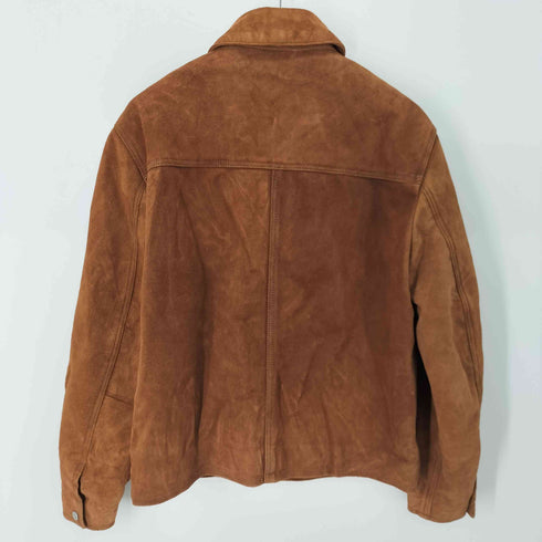 ザラ ZARA カウレザー スウェード ボタン ジャケット メンズ import:M