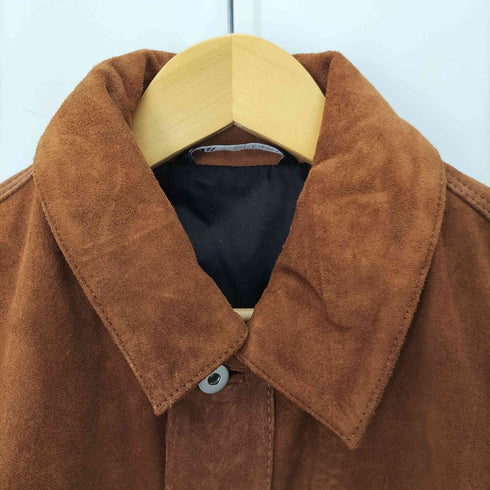 ザラ ZARA カウレザー スウェード ボタン ジャケット メンズ import:M