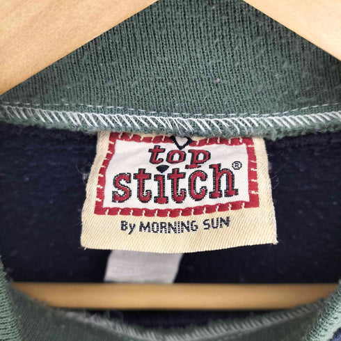 フラワー刺繍 クルーネック スウェット メンズ