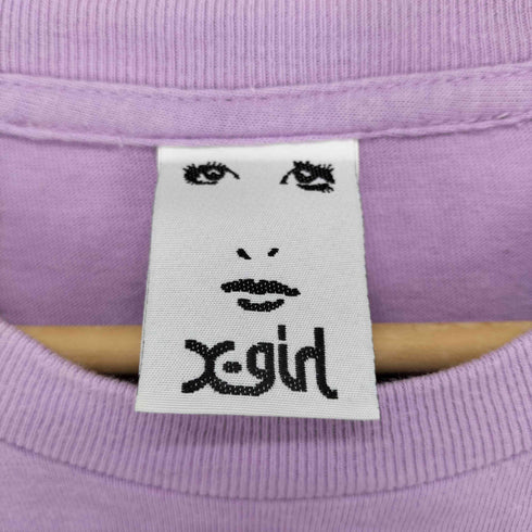 エックスガール X-girl フレイムロゴクルーネックTシャツ レディース 2