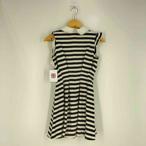 エブリン evelyn レース切替 ボーダーミニワンピース レディース