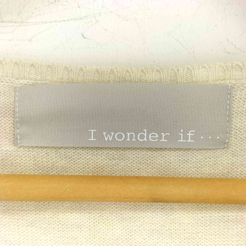 i wonder if ビーズ付きVネックニット レディース 38