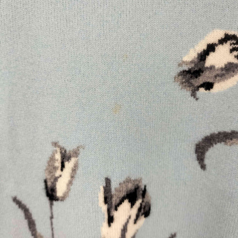 Refined 花柄カシミヤニットプルオーバー レディース