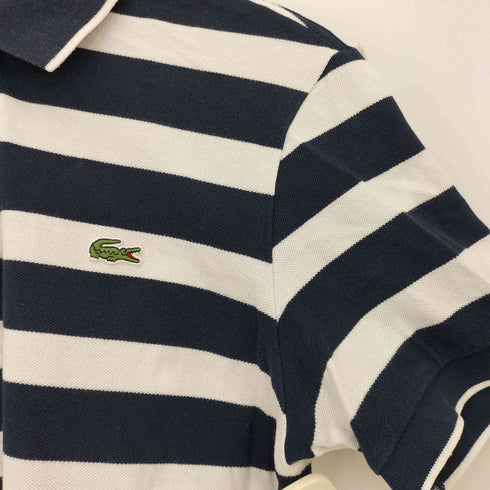 ラコステ LACOSTE ロゴワッペン ボーダー 鹿の子 ポロシャツ メンズ JPN:5