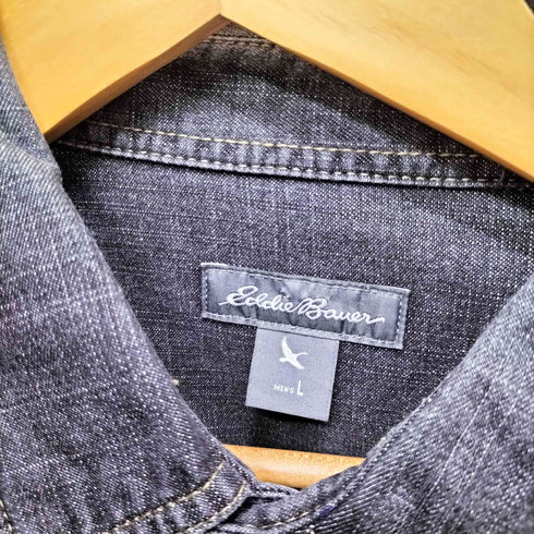 エディーバウアー Eddie Bauer L/S デニムシャツ 猫目ボタン メンズ JPN:L