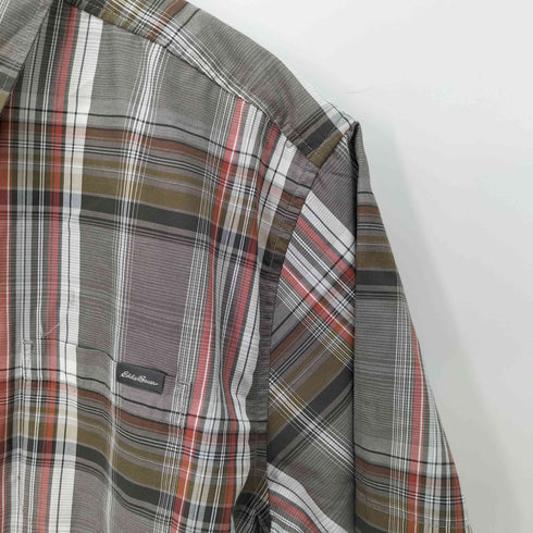 エディーバウアー Eddie Bauer S/S ボタンダウンチェックシャツ メンズ JPN:XL