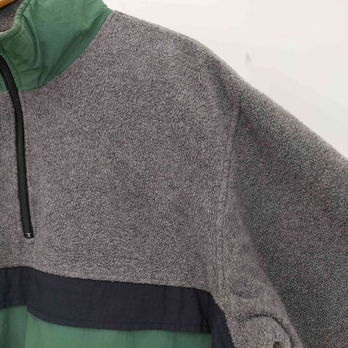 トミーヒルフィガーゴルフ TOMMY HILFIGER GOLF 90S USA製 ナイロン切替 ハーフジップ フリース プルオーバー ジャケット メンズ import:M