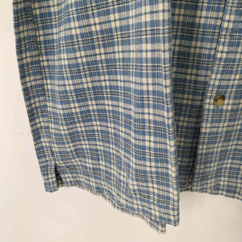 エルエルビーン L.L.Bean リネン混 配色チェック S/S シャツ メンズ JPN:XL
