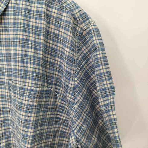 エルエルビーン L.L.Bean リネン混 配色チェック S/S シャツ メンズ JPN:XL