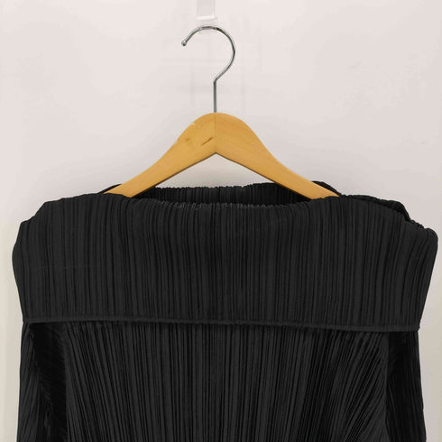 プリーツプリーズイッセイミヤケ PLEATS PLEASE ISSEY MIYAKE 12AW ワイドネック ロングスリーブ プリーツ カットソー レディース JPN:3