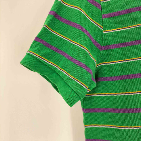 ポロバイラルフローレン Polo by RALPH LAUREN 90S ポニー刺繍ボーダー鹿の子S/S ポロシャツ メンズ import:S